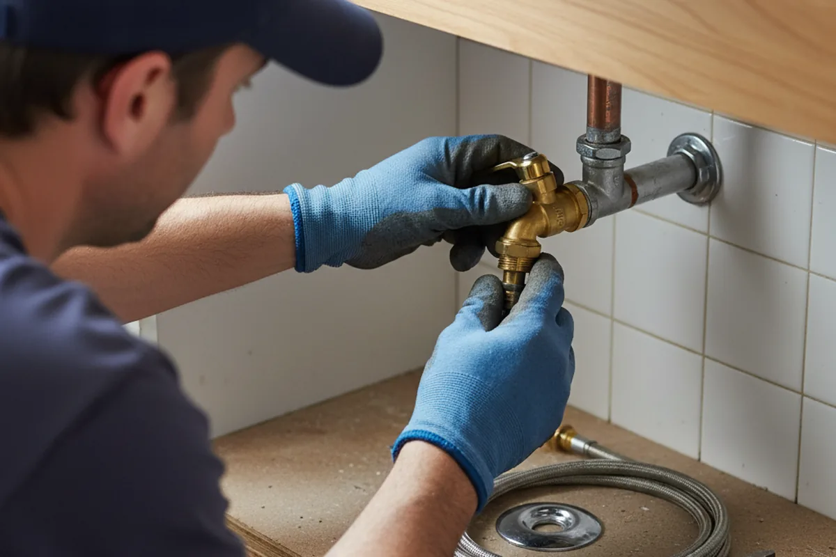 Shutoff valve and fitting work during Emergency Plumbing in Muscatine